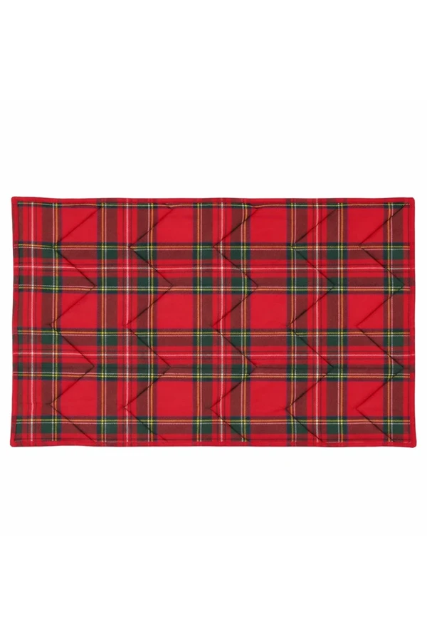 Quilted Plaid Dog Rug