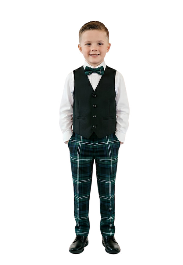 Boys Tartan Trews Ring Bearer Outfit