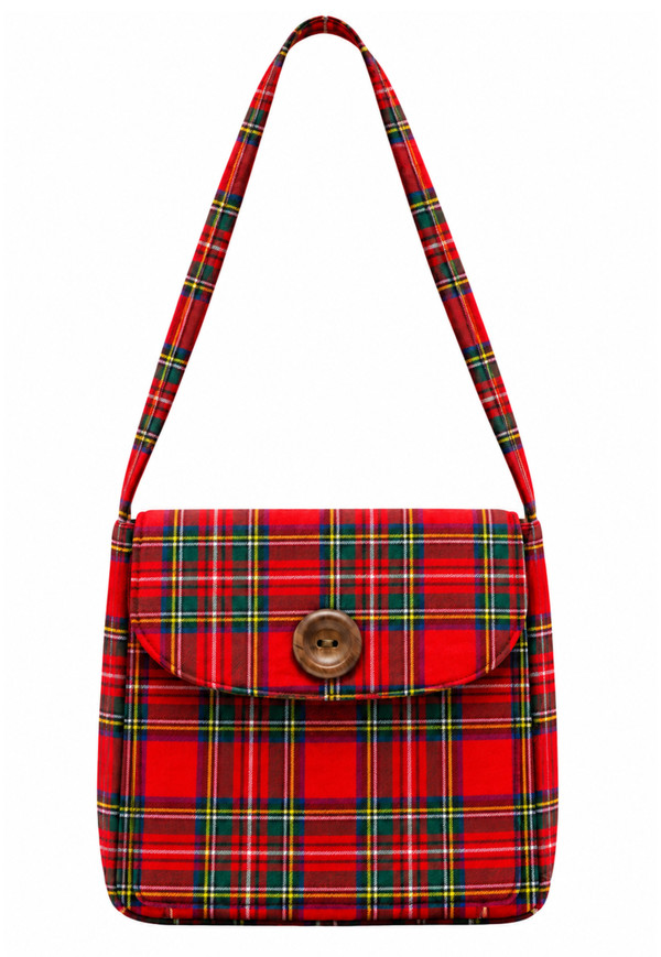 Royal Stewart Multi Pockets Tartan Shoulder Bag