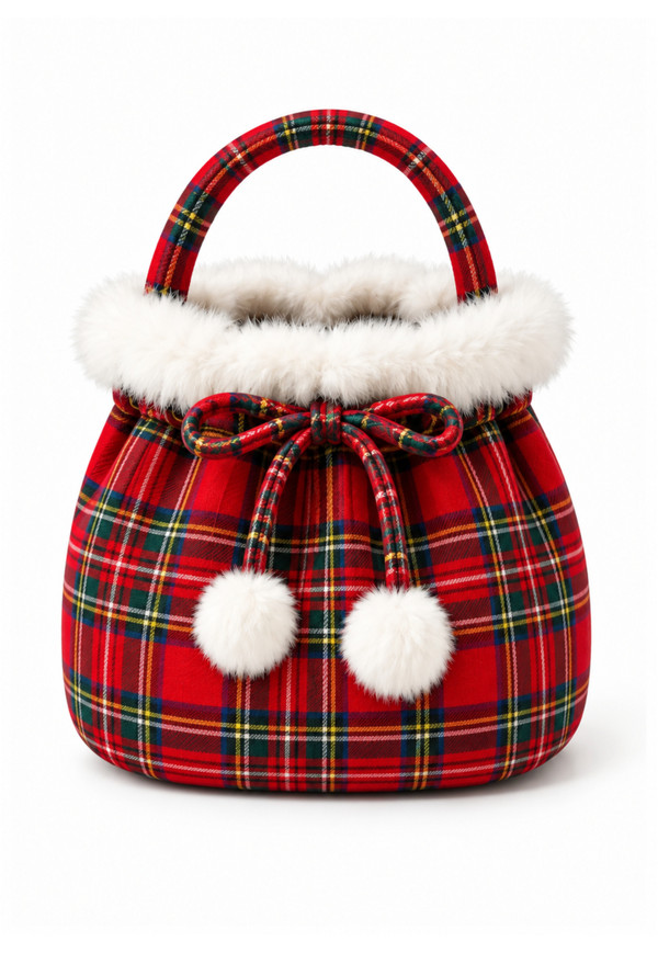 Royal Stewart Plaid Christmas Reticule Bag