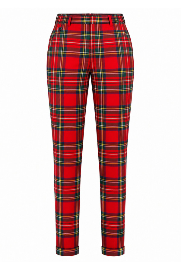 Royal Stewart Women's Slim Cut Tartan Trousers