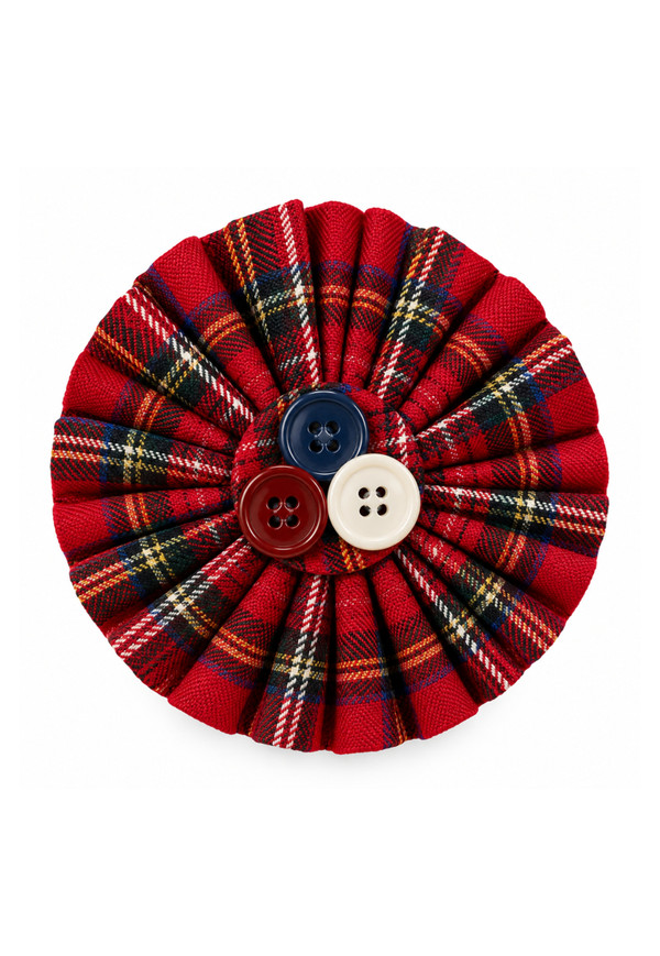 Buchanan 3 Buttons Tartan Brooch