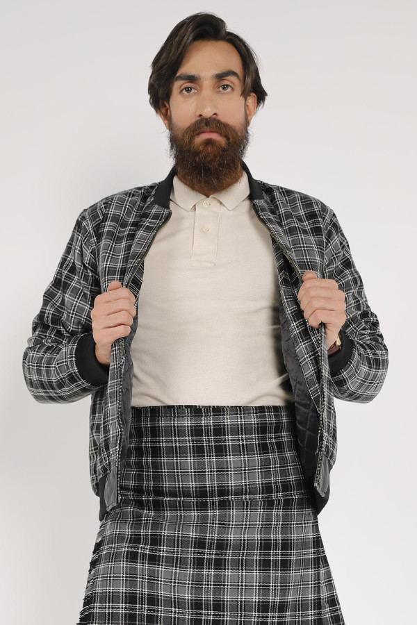 Buchanan Plaid Bomber Jacket