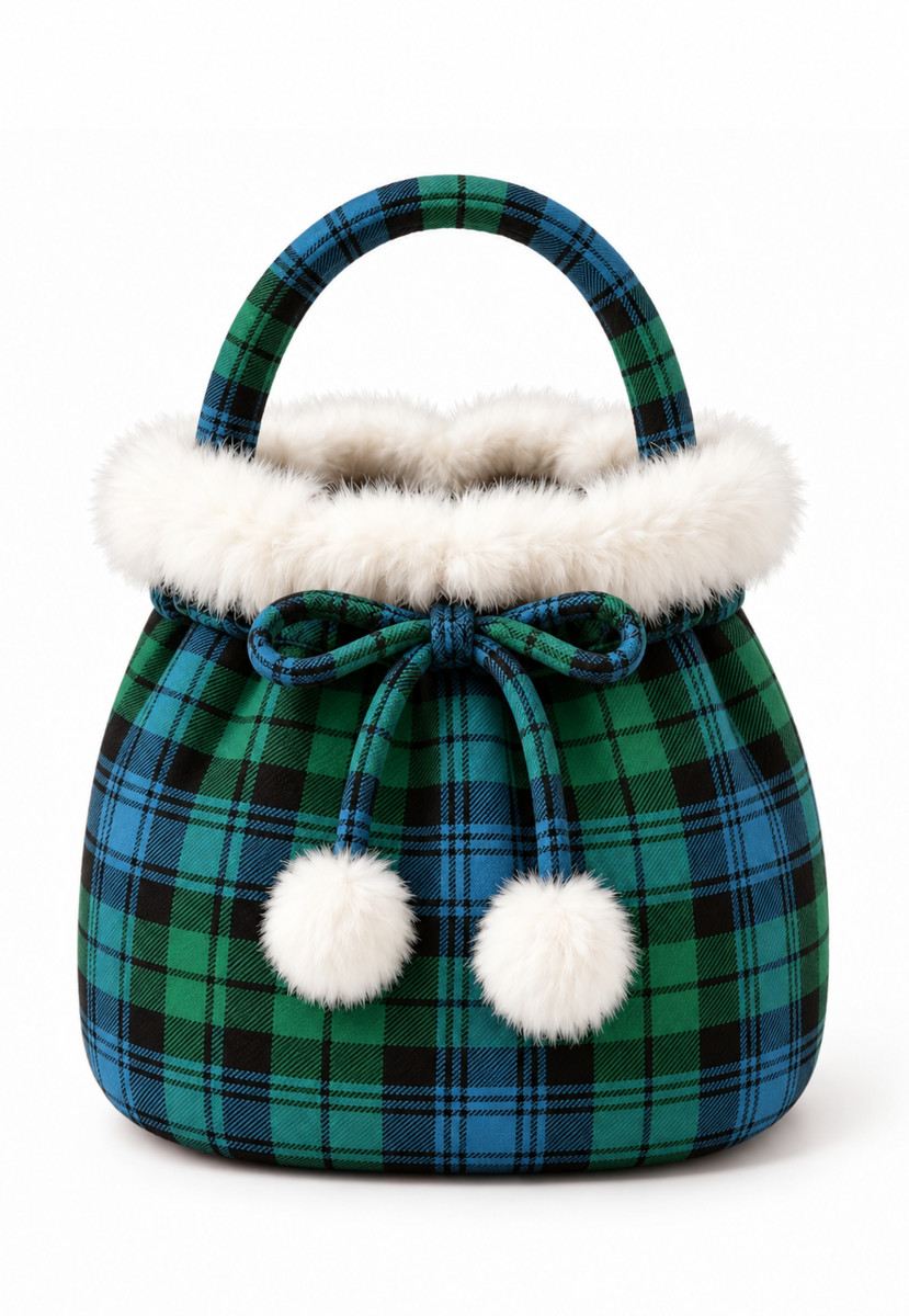 Campbell Plaid Christmas Reticule Bag