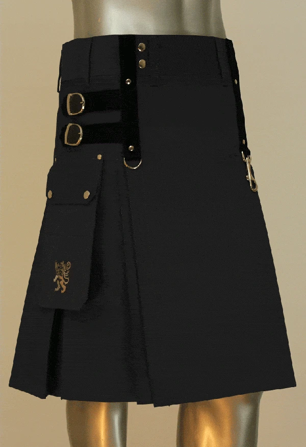 Black Aesthetic Kilt for SteamPunk