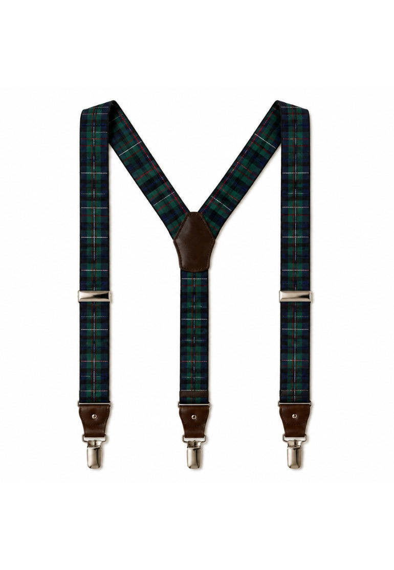 Forth Leather-Tab Tartan Braces