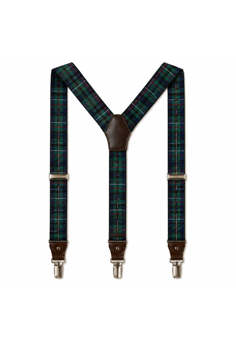 Forth Leather-Tab Tartan Braces