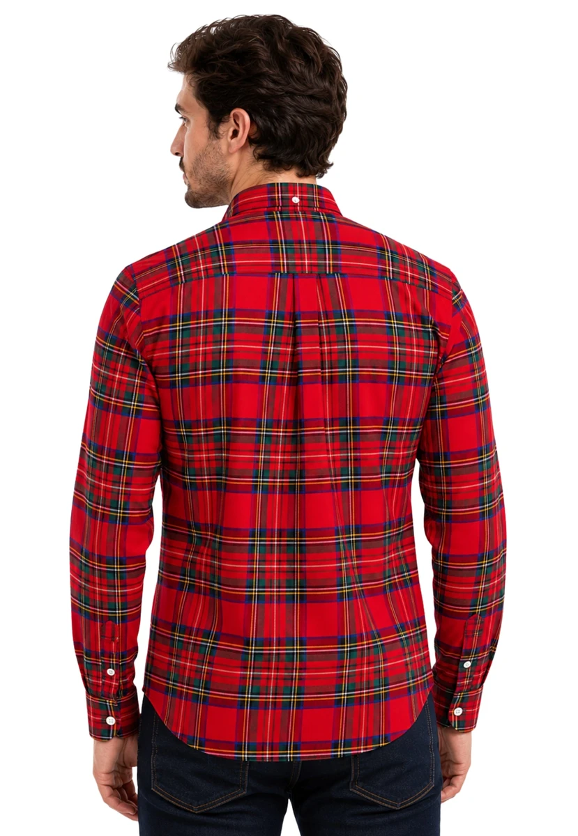 Black Watch Plaid Long Sleeve Button Shirt