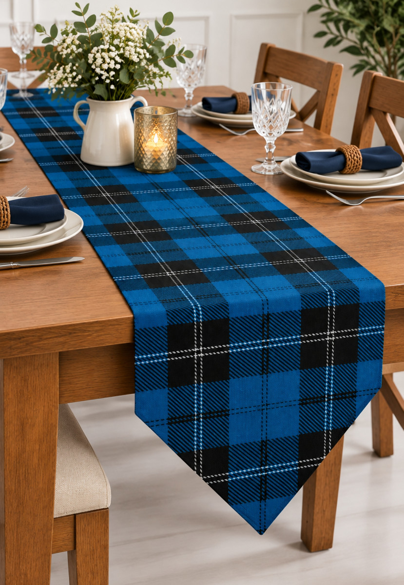 Black Watch Tartan Table Runner
