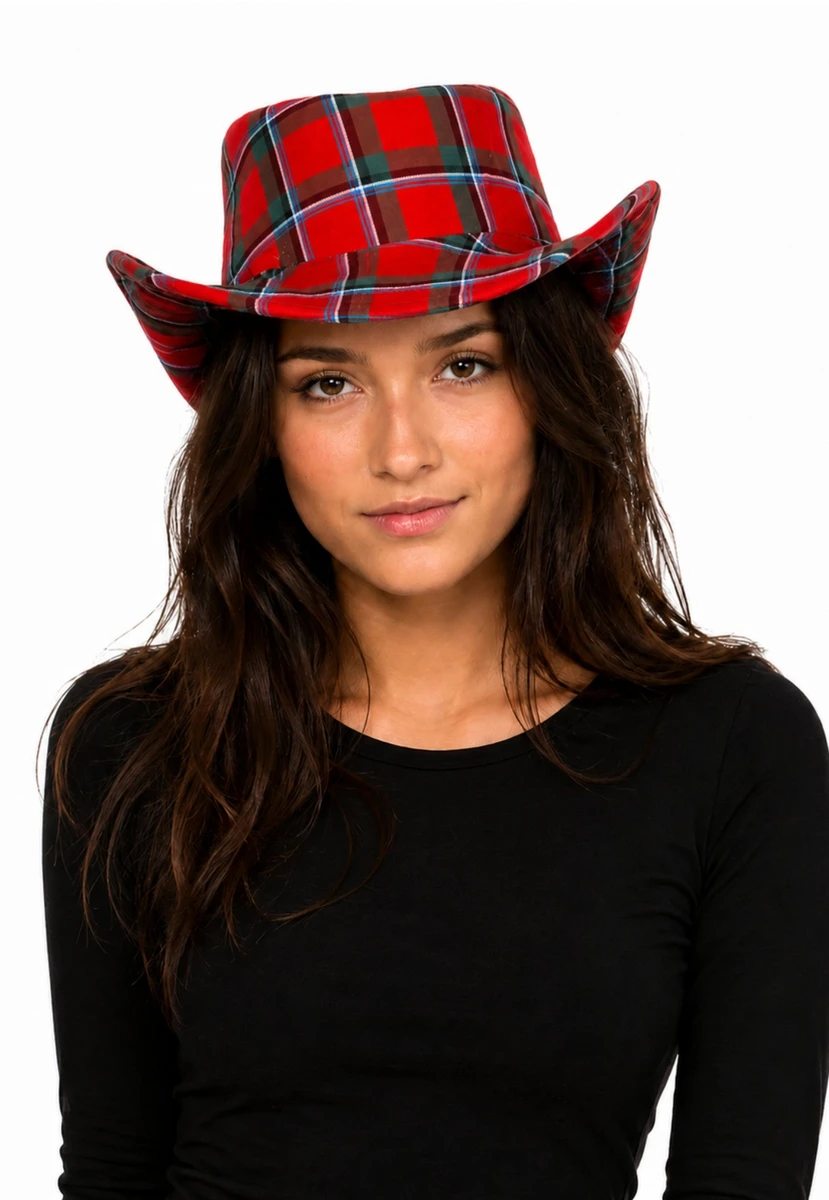 Premium Tartan Cowboy Hat