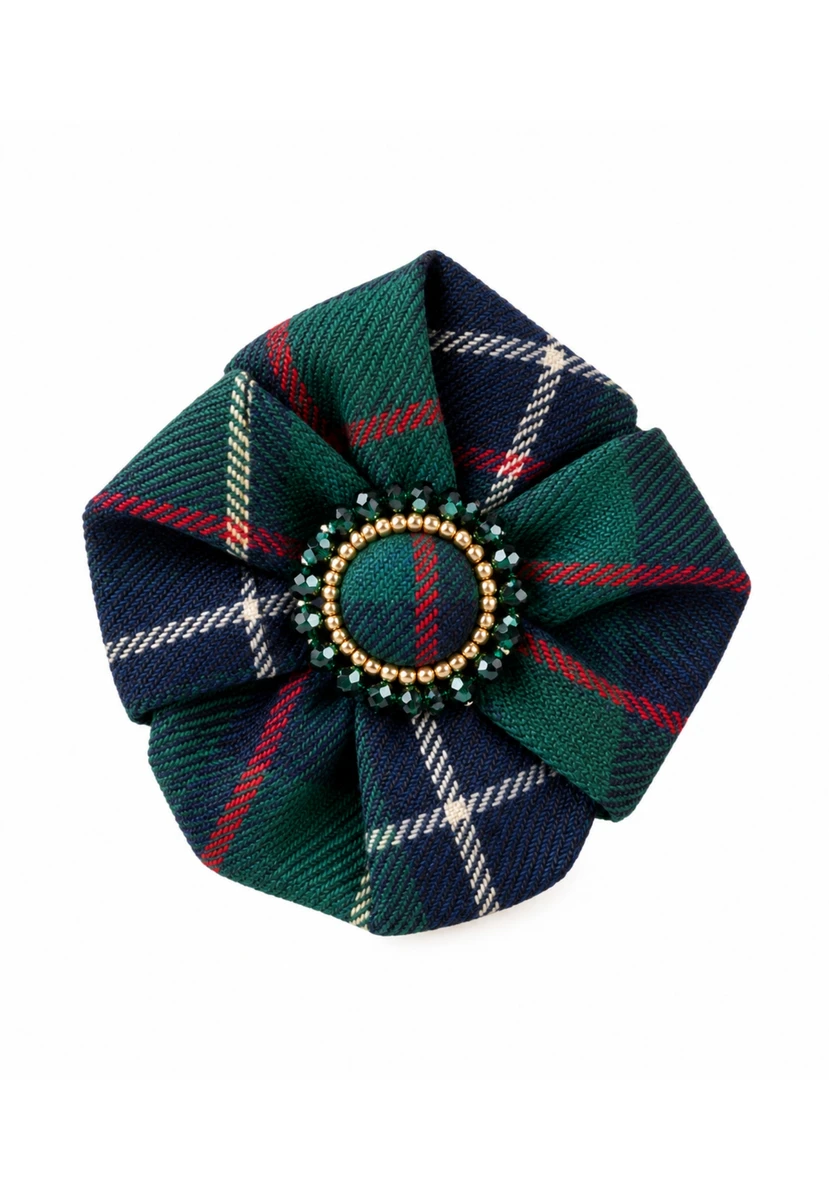 Robertson Beaded Tartan Brooch