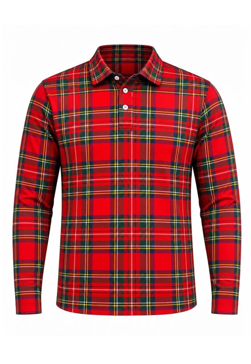 Royal Stewart Full Sleeve Tartan Polo Shirt