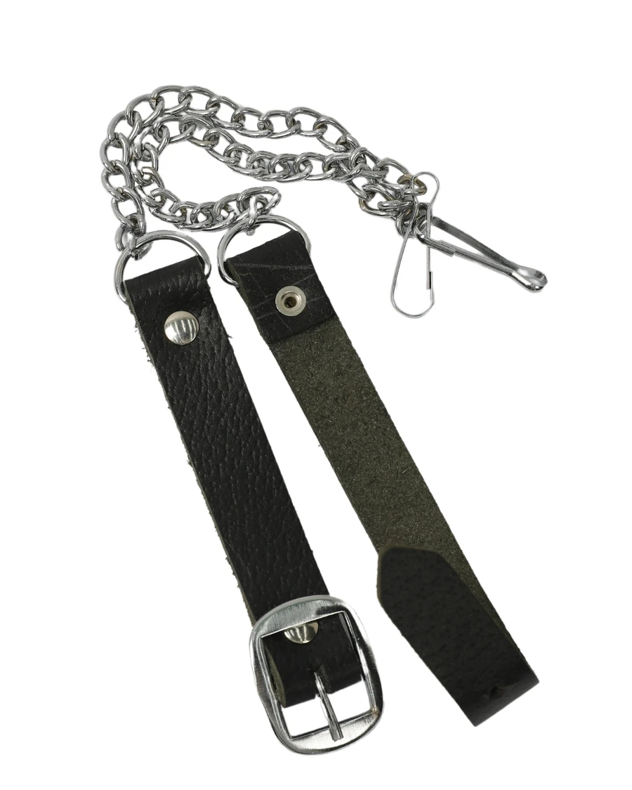 Boys' White Cowhide Sporran - Sporran Belt view