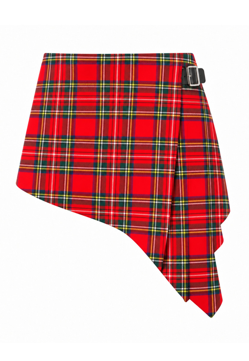 Royal Stewart V-Cut Tartan Skirt