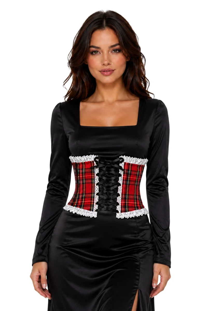 Tartan Lace-Up Corset