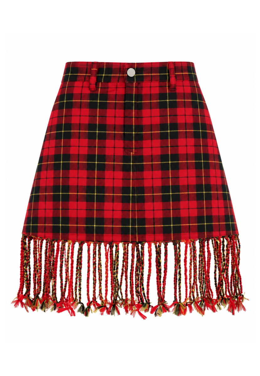 Wallace Fringe Tartan Skirt