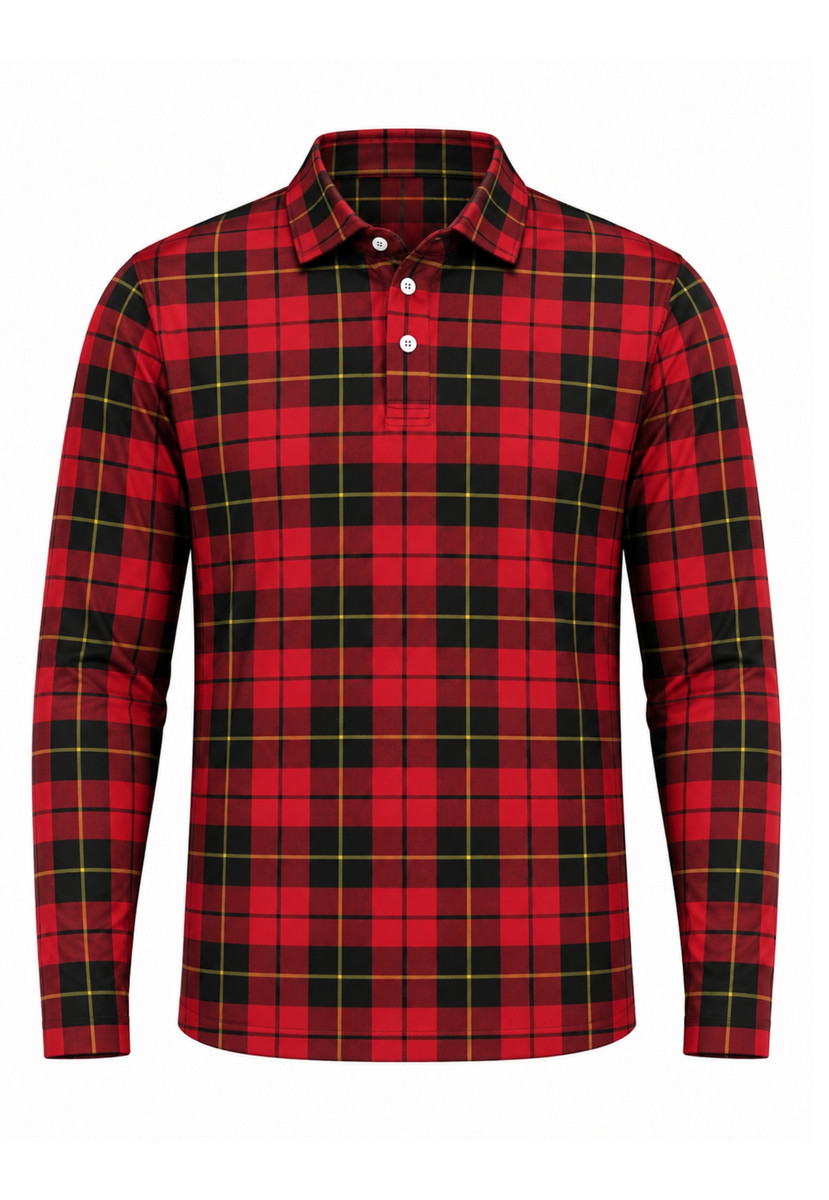 Wallace Full Sleeve Tartan Polo Shirt