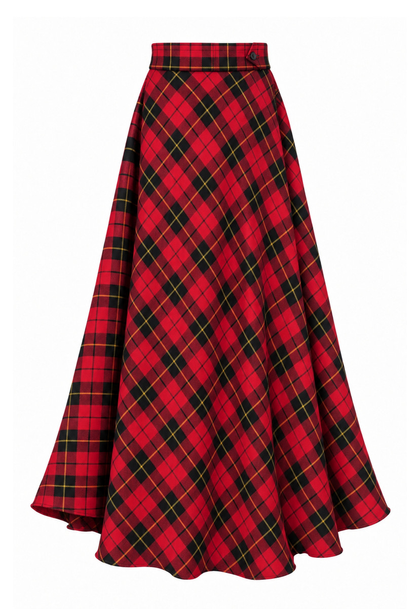 Wallace Side Fasten Maxi Skirt, Vintage Urban Style