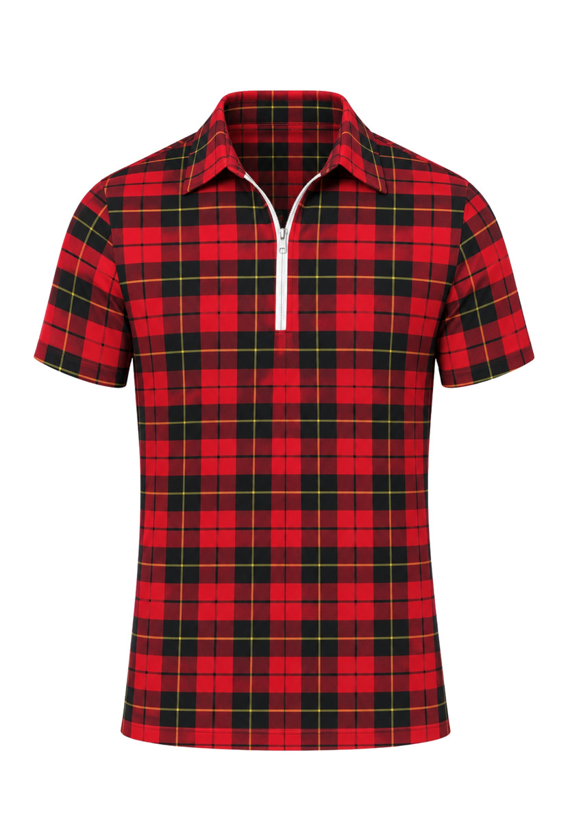 Wallace Plaid Polo Zipped Shirt