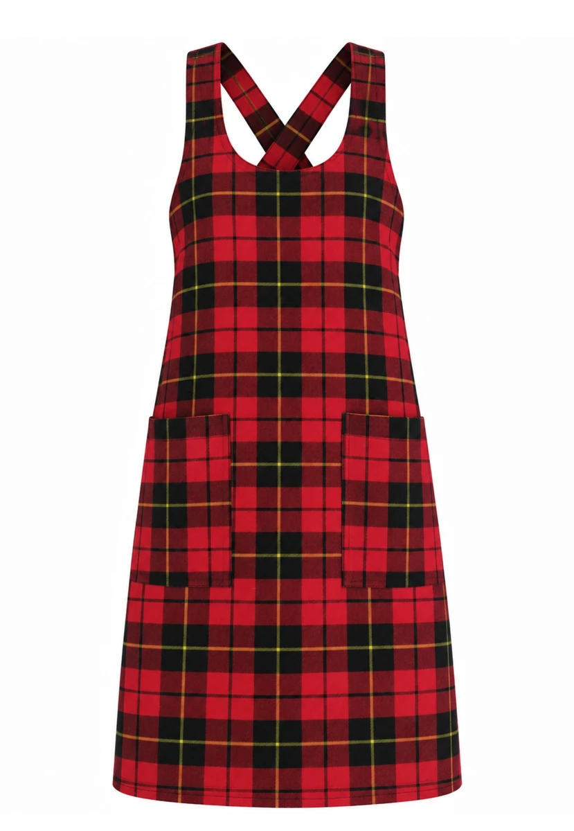 Wallace Tartan Cross Back Apron