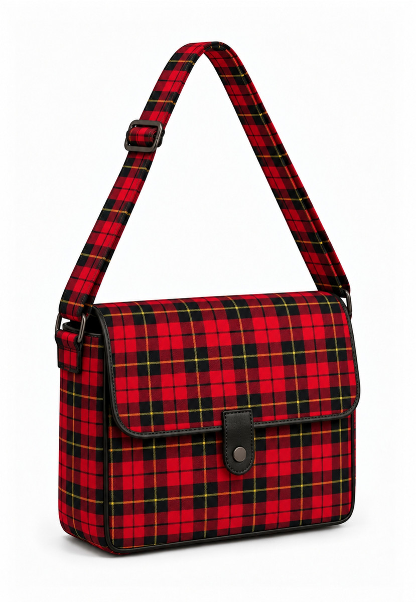 Wallace Tartan Messenger Bag