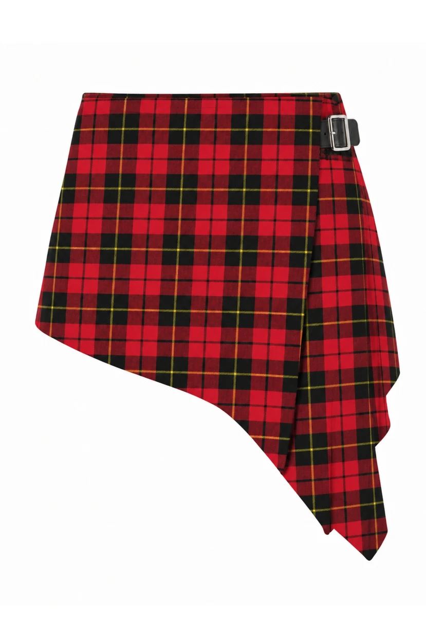 Wallace V-Cut Tartan Skirt