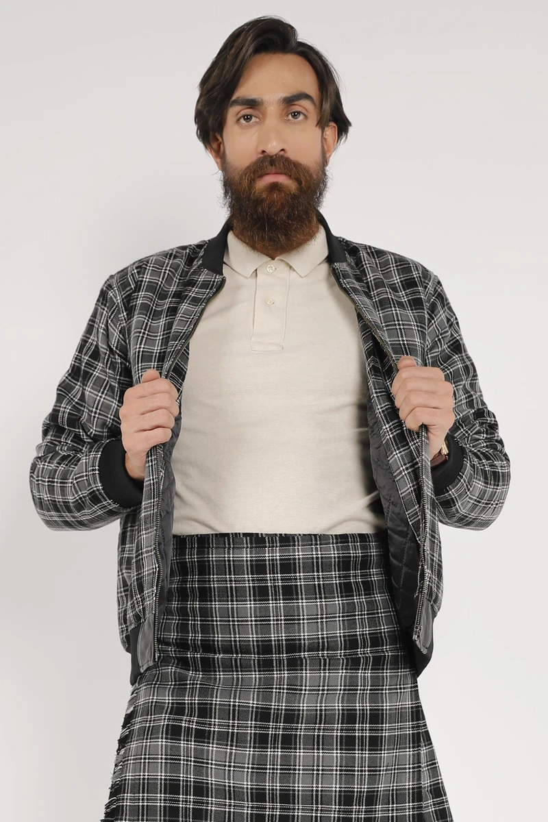 Buchanan Plaid Bomber Jacket