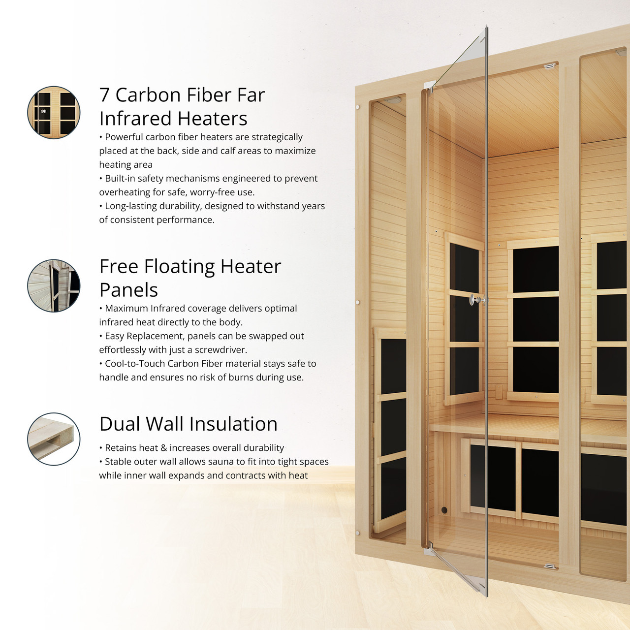 Joyous 2-Person Far Infrared Sauna - Thumbnail 2