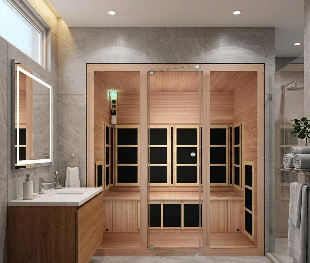 Tosi Red 4 Person Ultra-Low EMF Full Spectrum Infrared Sauna