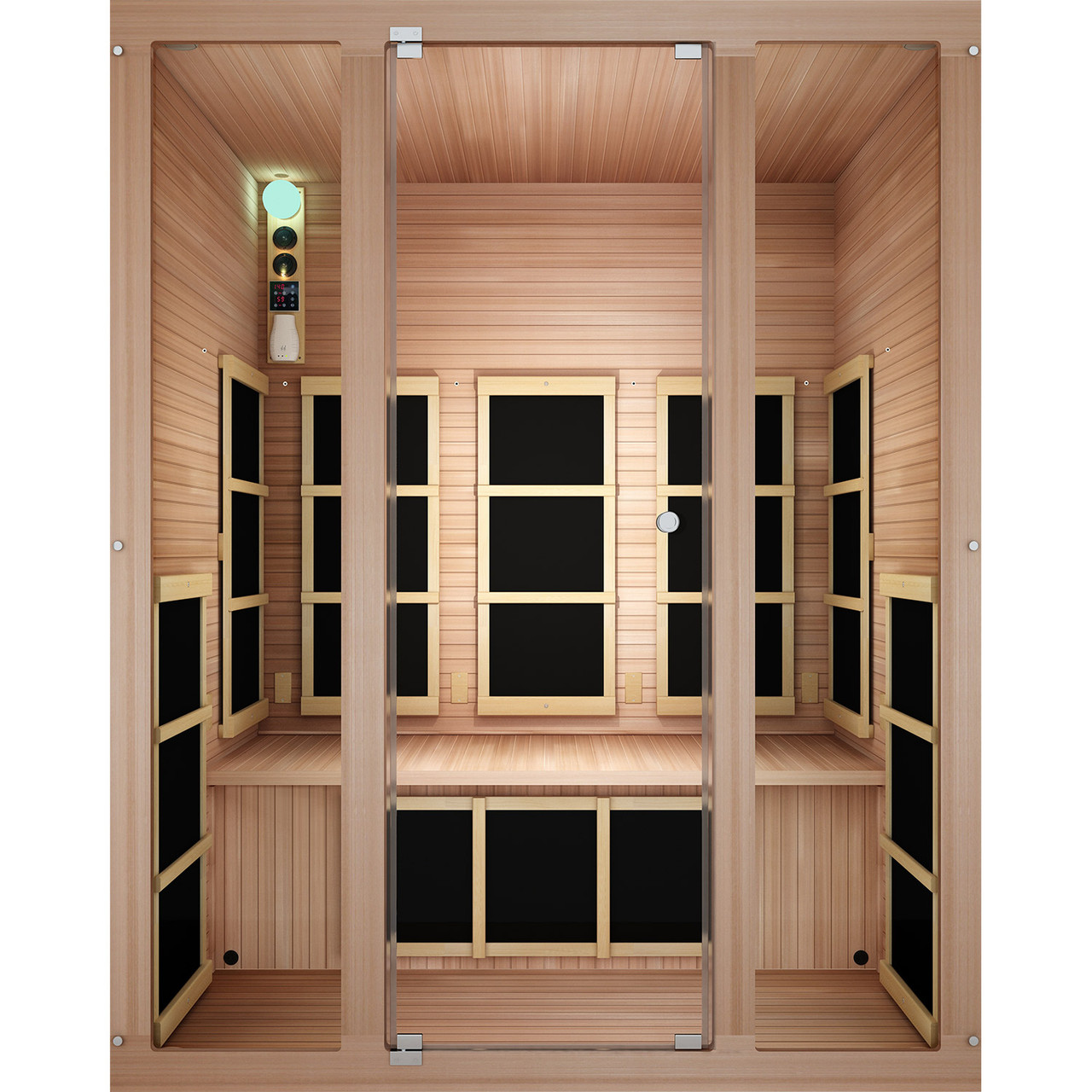 JNH Lifestyles Ensi™ 3-Person Far Infrared Sauna - Red Cedar