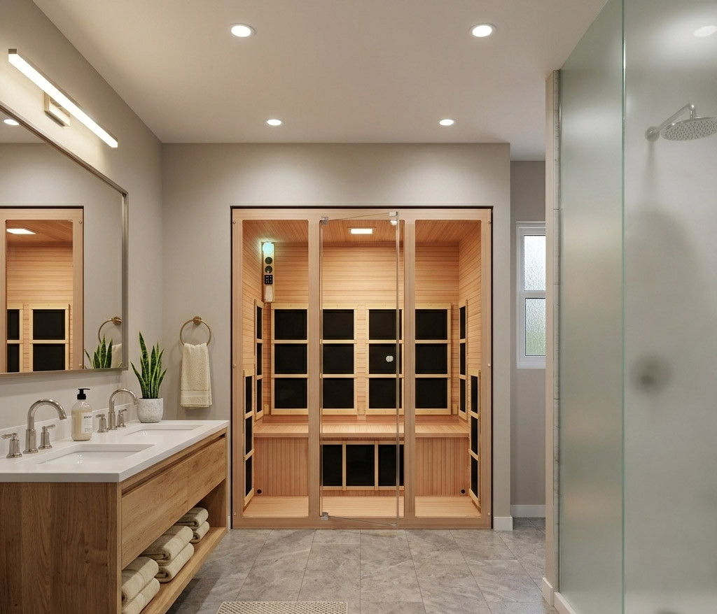 JNH Lifestyles Ensi™ 4 Person Far Infrared Sauna - Red Cedar