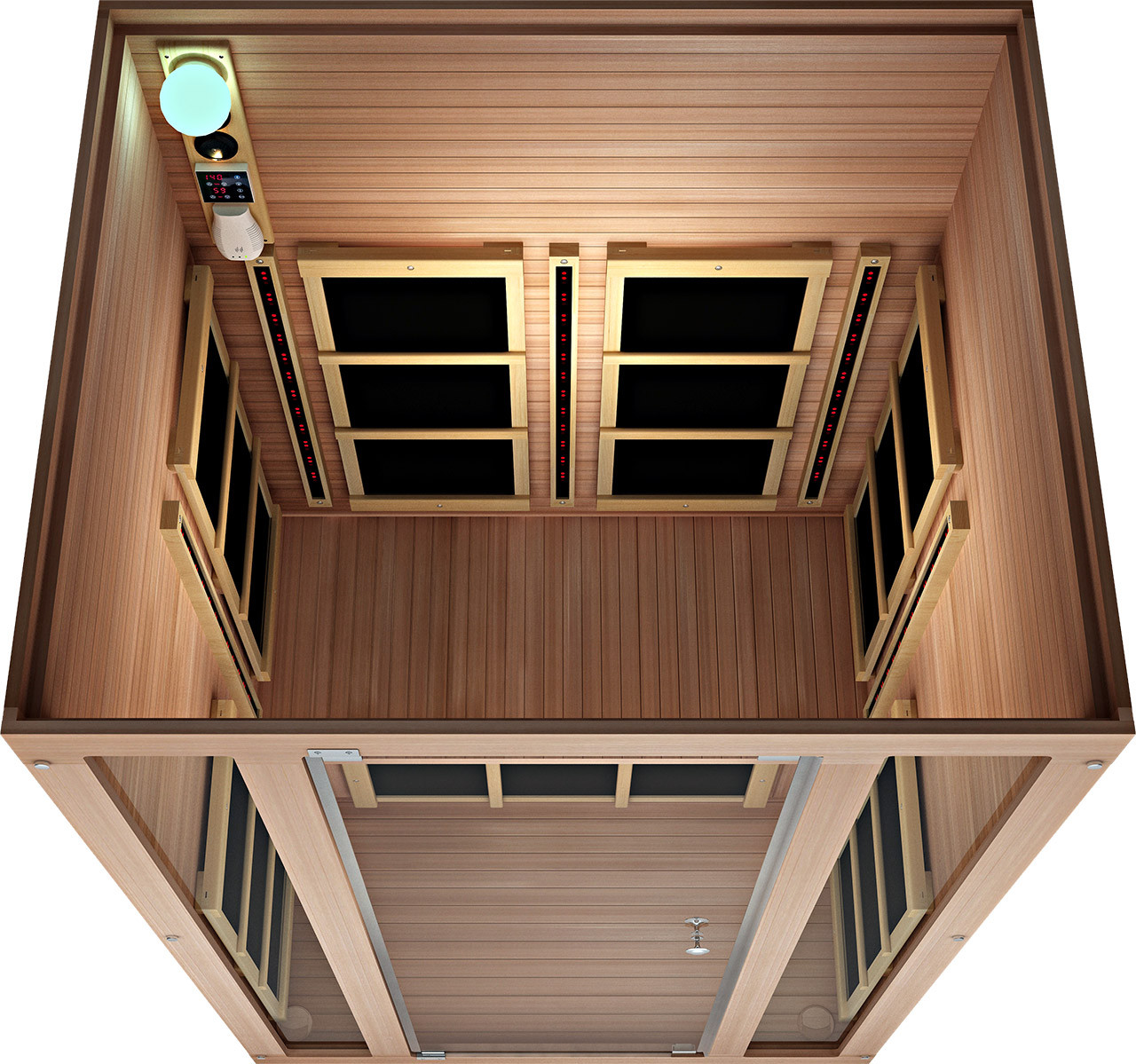 JNH Lifestyles Tosi Red™ 2-Person Full Spectrum Infrared Sauna