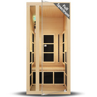 Tosi™ 1-Person Full Spectrum Infrared Sauna - Hemlock (Ultra-Low EMF)