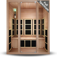 Tosi Red™ 3-Person Full Spectrum Infrared Sauna - Cedar (Ultra-Low EMF)