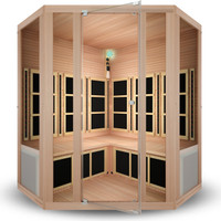 Tosi™ Corner Full Spectrum Infrared Sauna - Cedar (Ultra-Low EMF)
