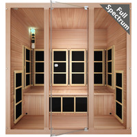 Tosi™ 4-Person Full Spectrum Infrared Sauna - Cedar (Ultra-Low EMF) Open Box