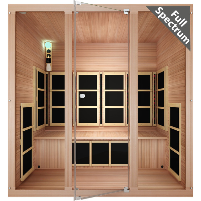 Tosi™ 4-Person Full Spectrum Infrared Sauna - Cedar (Ultra-Low EMF)