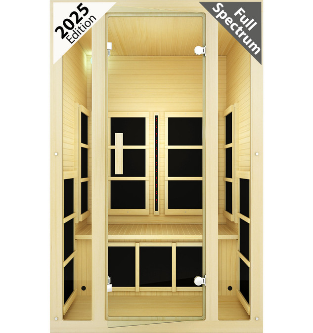 Tosi™ 2025 Edition 2-Person Ultra-Low EMF Full Spectrum Infrared Sauna