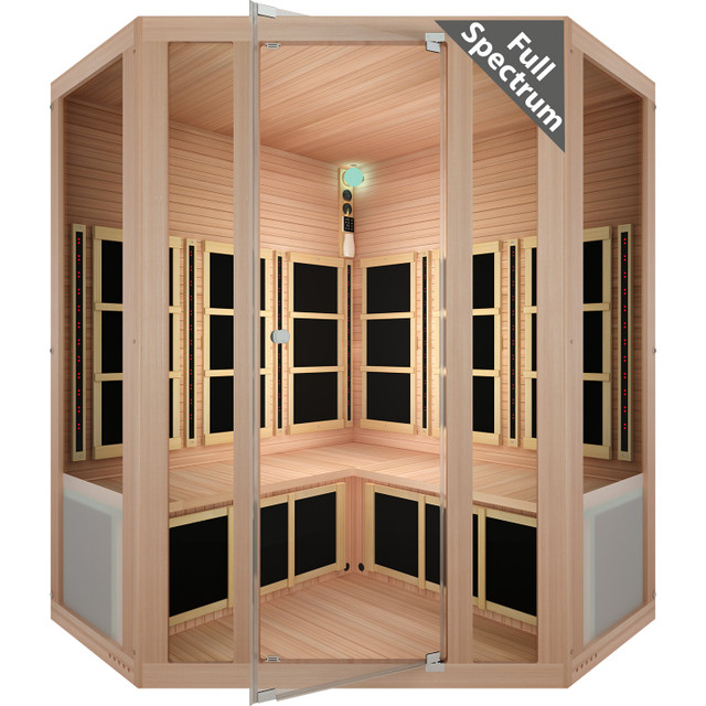Tosi™ Corner Full Spectrum Infrared Sauna Cedar, Ultra-Low EMF (Open-Box)