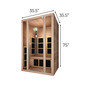 Tosi™ 2-Person Full Spectrum Infrared Sauna - Cedar (Ultra-Low EMF)