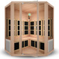 Tosi™ Corner Full Spectrum Infrared Sauna - Cedar (Ultra-Low EMF)