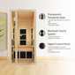 Ensi™ 1 Person Far Infrared Sauna - Hemlock (Ultra-Low EMF) Open Box