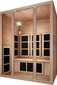 Tosi Red™ 3 Person Full Spectrum Infrared Sauna - Red Cedar (Ultra-Low EMF)