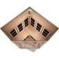 Tosi Red™ Corner Full Spectrum Infrared Sauna - Red Cedar (Ultra-Low EMF