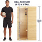 Ensi+ Mini High-Heat 170°F 1-Person Far Infrared Sauna - Aspen (Ultra-Low EMF)