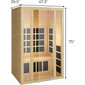 Tosi+™ High-Heat 170°F 2-Person Full Spectrum Infrared Sauna (Ultra-Low EMF)