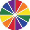 Color wheel with LED light spread