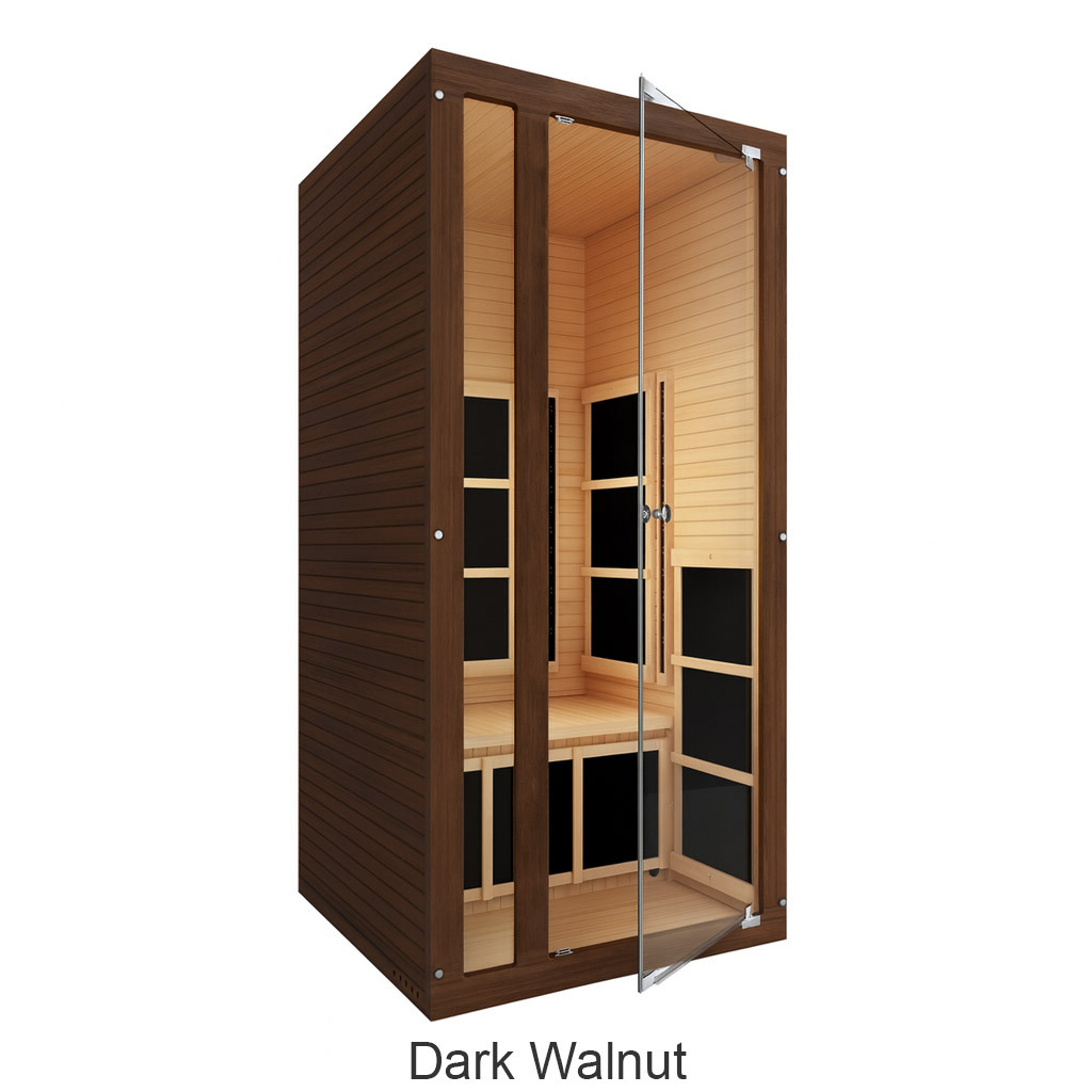 Infrared Sauna in Dark Walnut