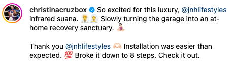 Christina Cruz Instagram Comment