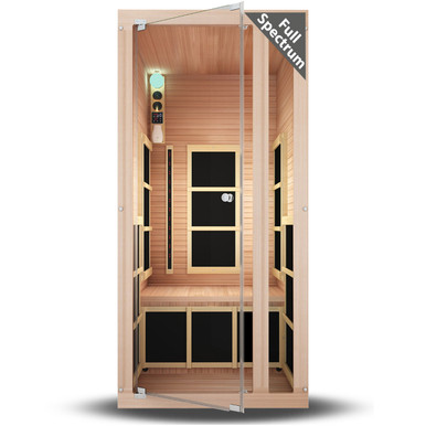 Tosi Red™ 1 Person Full Spectrum Infrared Sauna w/ Reversible Door